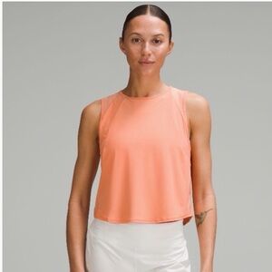 lululemon athletica Sculpt Cropped Top, Coral Kiss